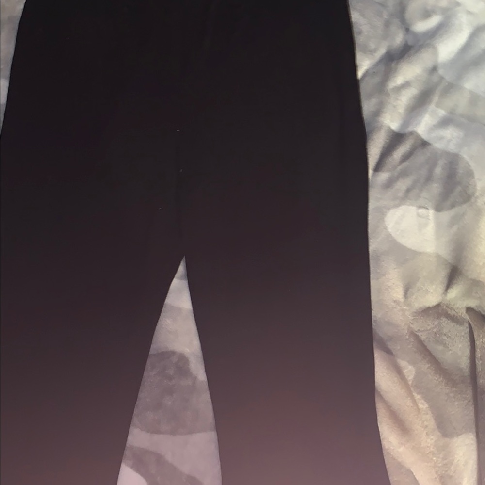 Black flair pants